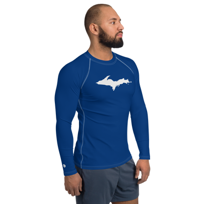 Michigan Upper Peninsula Rash Guard (w/ UP Outline) | Men's - Dearborn Blue