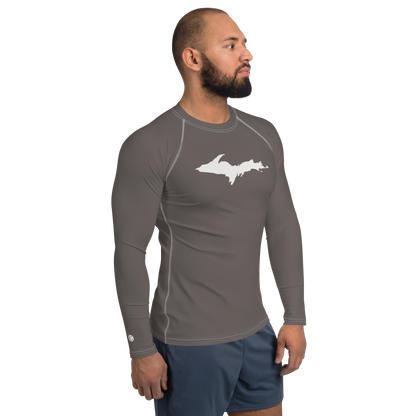 Michigan Upper Peninsula Rash Guard (w/ UP Outline) | Men's - Warren Tank Grey