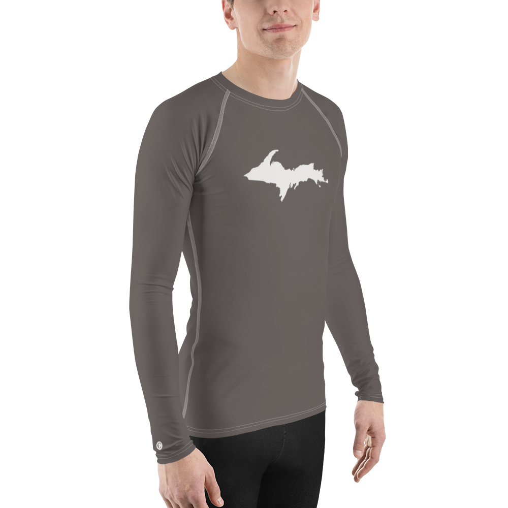 Michigan Upper Peninsula Rash Guard (w/ UP Outline) | Men's - Warren Tank Grey