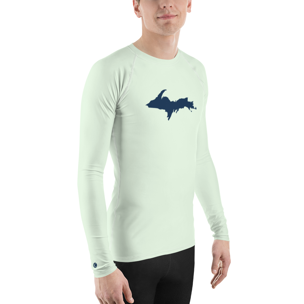 Michigan Upper Peninsula Rash Guard (w/ UP Outline) | Men's - Dew Green