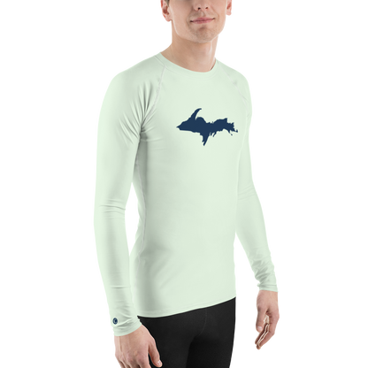 Michigan Upper Peninsula Rash Guard (w/ UP Outline) | Men's - Dew Green