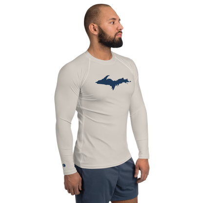 Michigan Upper Peninsula Rash Guard (w/ UP Outline) | Men's - Canvas Color