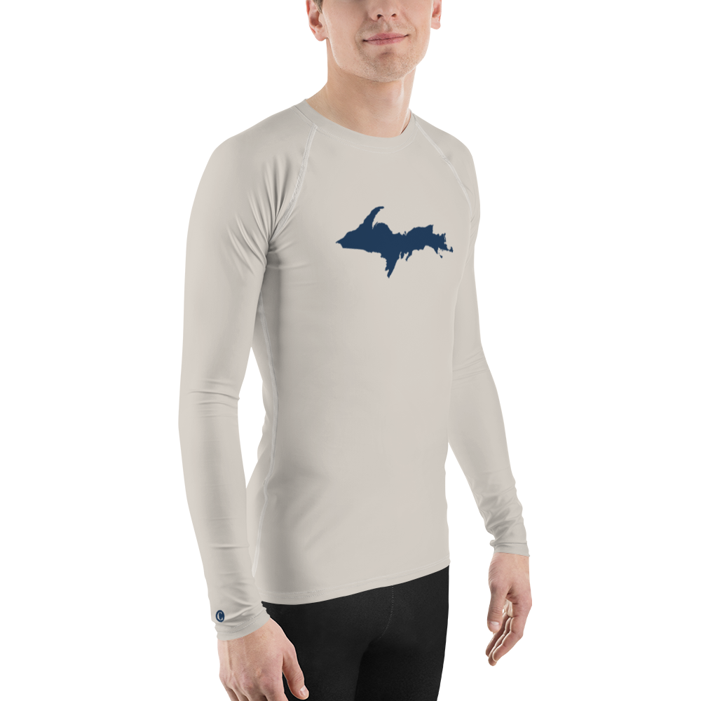 Michigan Upper Peninsula Rash Guard (w/ UP Outline) | Men's - Canvas Color