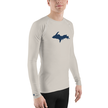 Michigan Upper Peninsula Rash Guard (w/ UP Outline) | Men's - Canvas Color