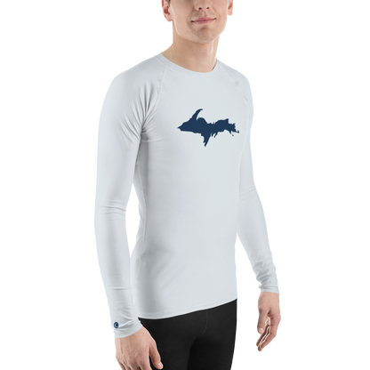 Michigan Upper Peninsula Rash Guard (w/ UP Outline) | Men's - Gossy White