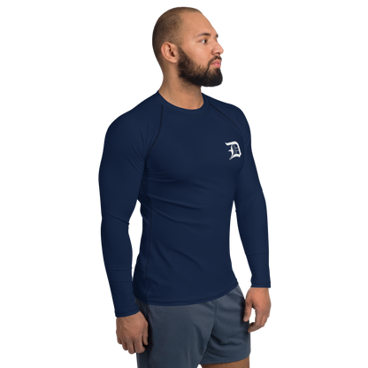 Detroit 'Old English D' Rash Guard | Men's - Navy