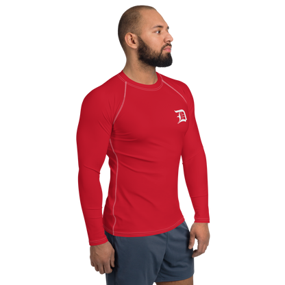 Detroit 'Old English D' Rash Guard | Men's - Aliform Red