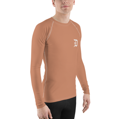 Detroit 'Old English D' Rash Guard | Men's - Copper Color