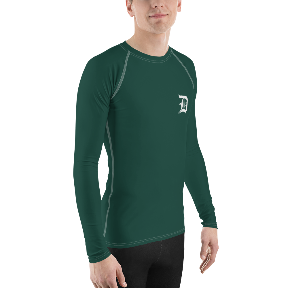 Detroit 'Old English D' Rash Guard | Men's - Laconic Green