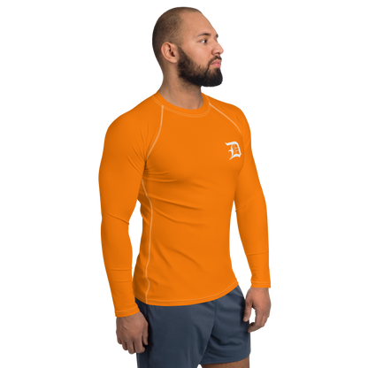 Detroit 'Old English D' Rash Guard | Men's - Safety Orange