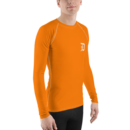 Detroit 'Old English D' Rash Guard | Men's - Safety Orange