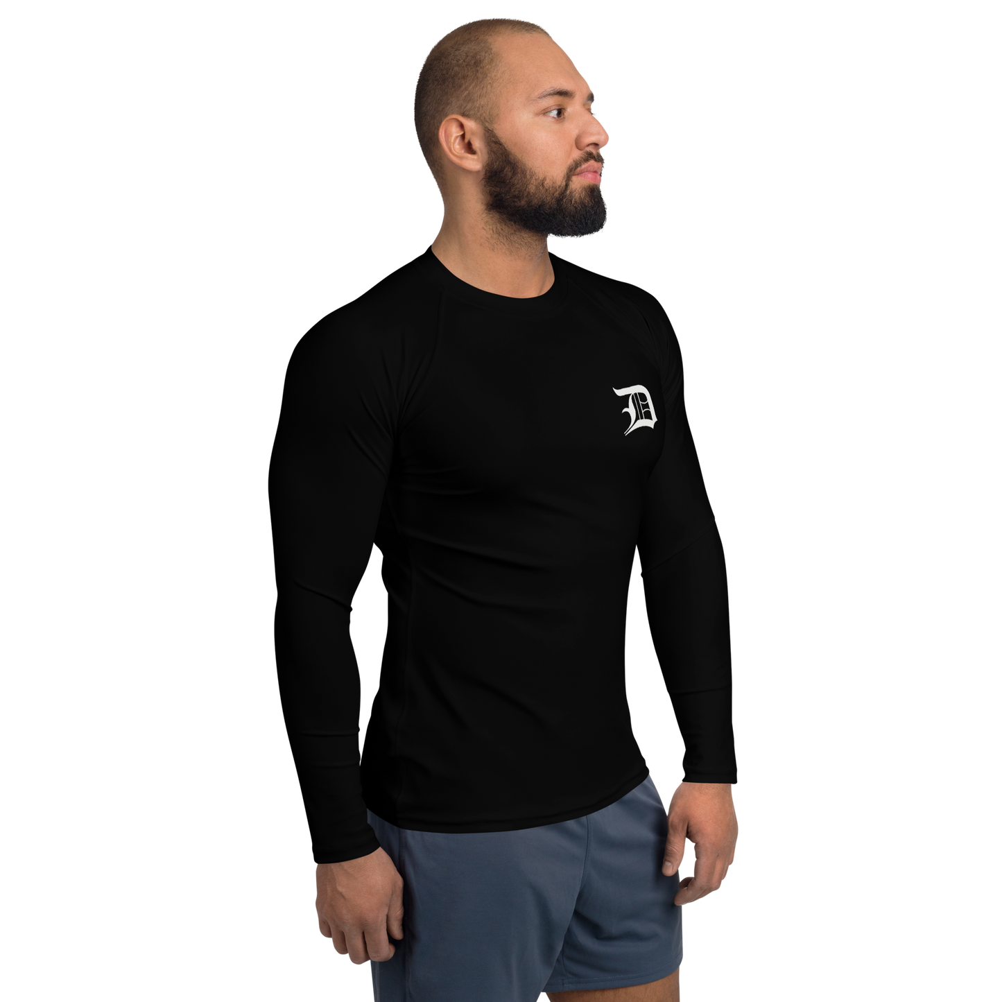 Detroit 'Old English D' Rash Guard | Men's - Black