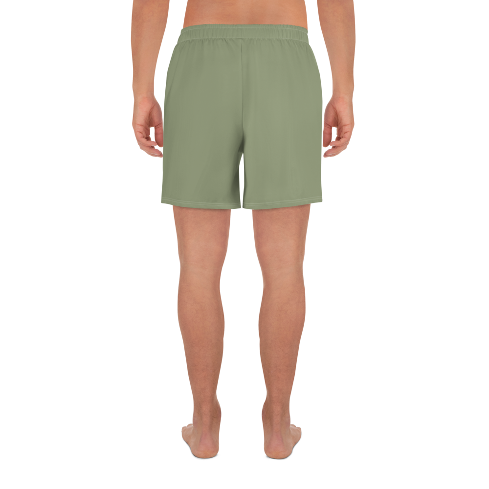 Michigan Upper Peninsula Athletic Shorts (w/ UP USA Outline) | Men's - Beachgrass Green