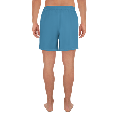 Michigan Upper Peninsula Athletic Shorts (w/ UP USA Flag) | Men's - Lake Michigan Blue