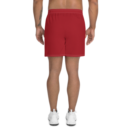 Michigan Upper Peninsula Athletic Shorts (w/ UP USA Flag) | Men's - Thimbleberry Red