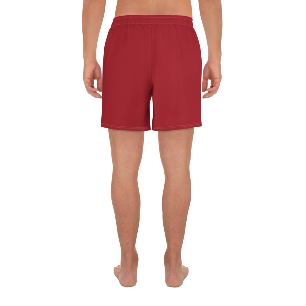 Michigan Upper Peninsula Athletic Shorts (w/ UP USA Flag) | Men's - Thimbleberry Red