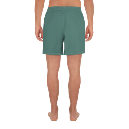 Michigan Upper Peninsula Athletic Shorts (w/ UP USA Flag) | Men's - Copper Green