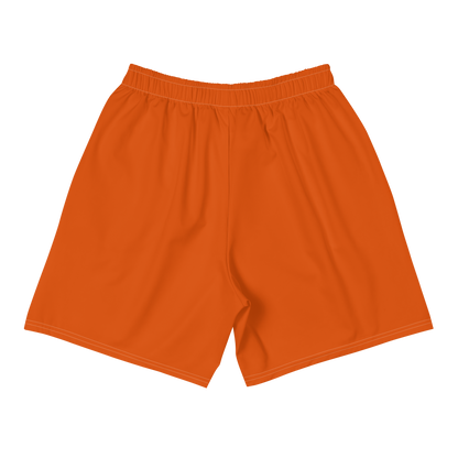 Michigan Upper Peninsula Athletic Shorts (w/ UP USA Flag) | Men's - Maple Leaf Orange