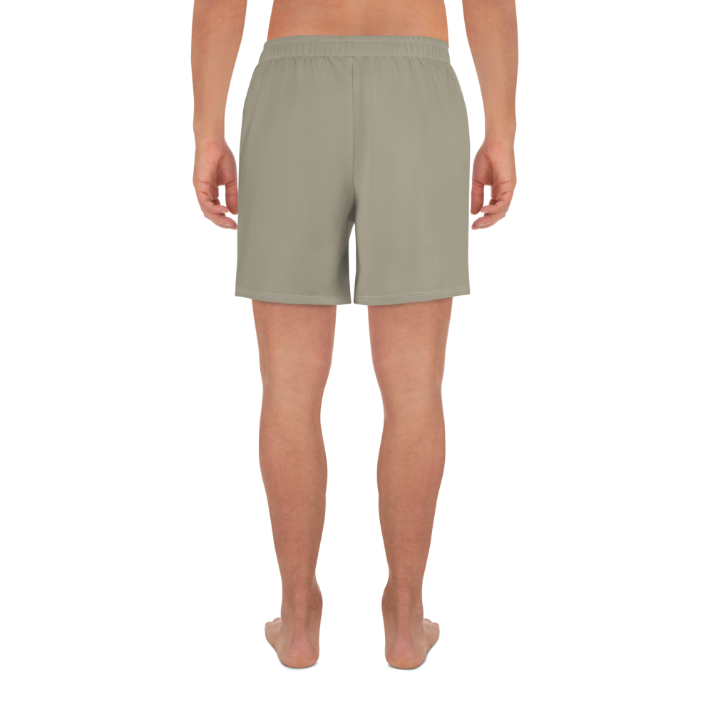 Michigan Upper Peninsula Athletic Shorts (w/ UP USA Flag) | Men's - Petoskey Stone Beige