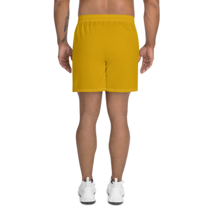 Michigan Upper Peninsula Athletic Shorts (w/ UP USA Flag) | Men's - Gold Bullion