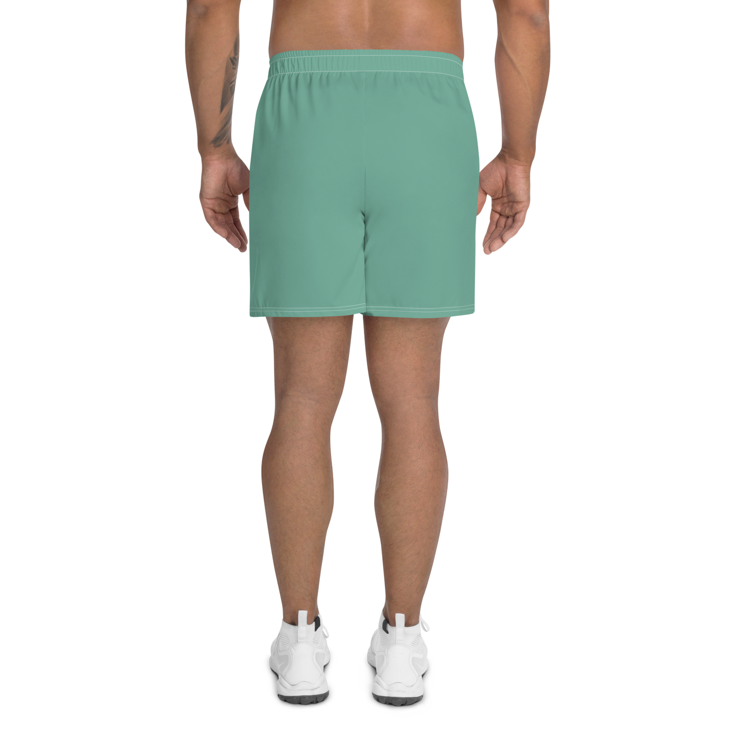 Michigan Upper Peninsula Athletic Shorts (w/ UP USA Flag) | Men's - Metallic Mint Green