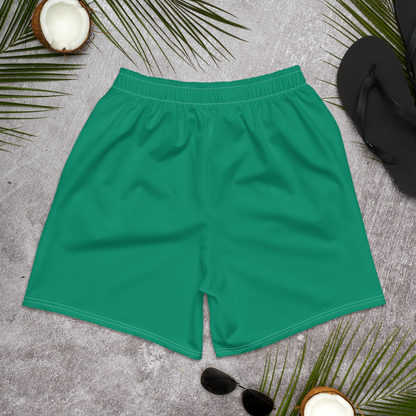 Michigan Upper Peninsula Athletic Shorts (w/ UP USA Flag) | Men's - Emerald Green