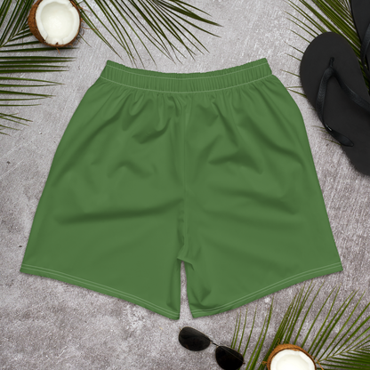 Michigan Upper Peninsula Athletic Shorts (w/ UP USA Flag) | Men's - Pine Green