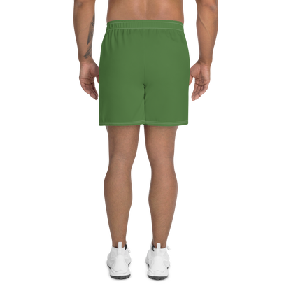 Michigan Upper Peninsula Athletic Shorts (w/ UP USA Flag) | Men's - Pine Green