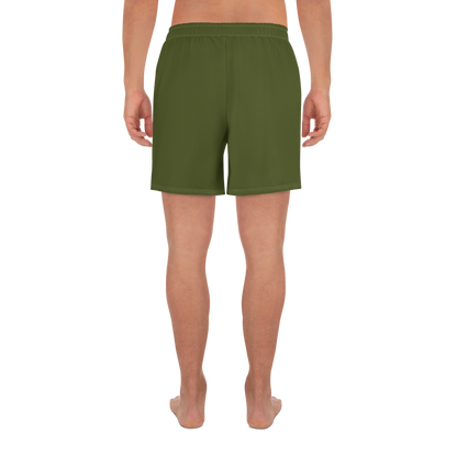 Michigan Upper Peninsula Athletic Shorts (w/ UP USA Flag) | Men's - Army Green