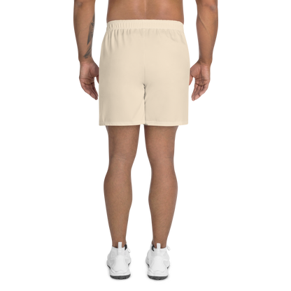 Michigan Upper Peninsula Athletic Shorts (w/ UP USA Flag) | Men's - Champagne White