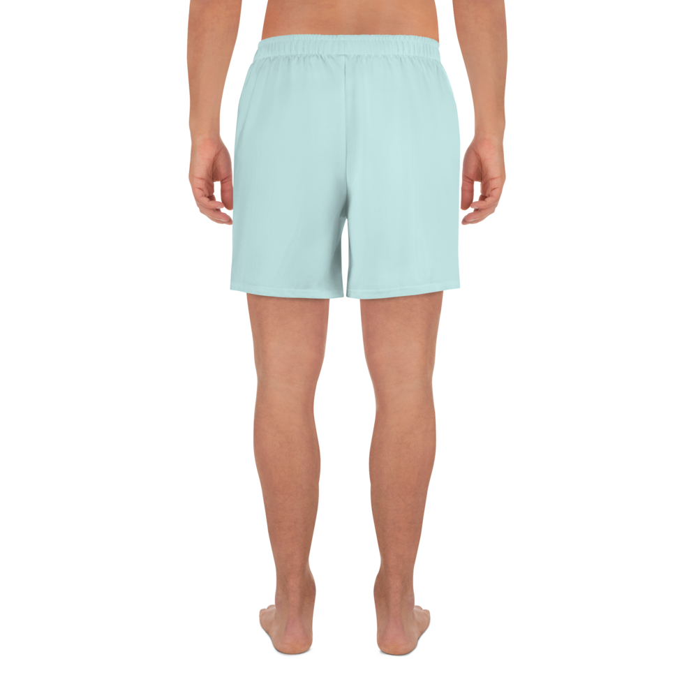 Michigan Upper Peninsula Athletic Shorts (w/ UP USA Flag) | Men's - Cyan