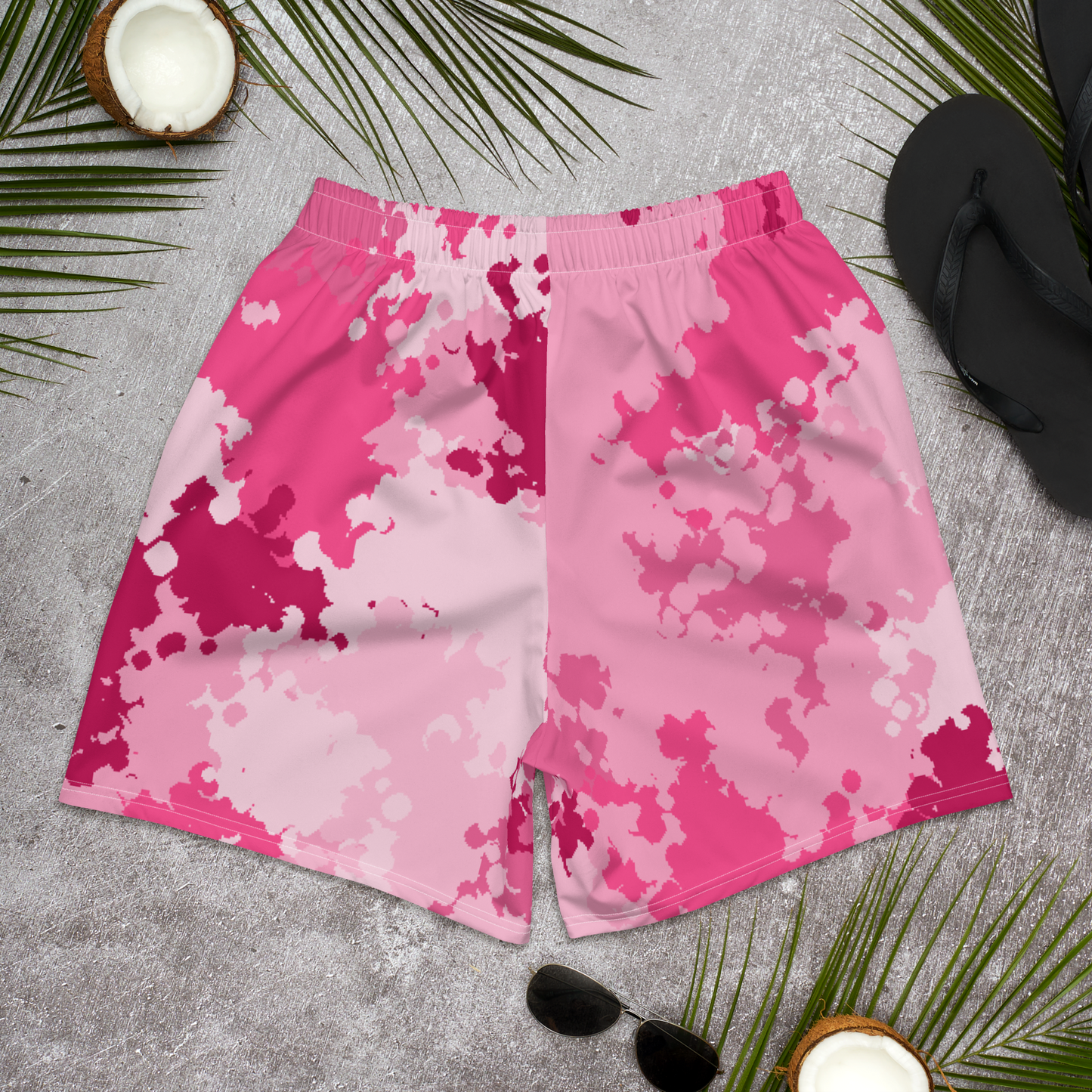 Michigan Upper Peninsula Athletic Shorts (w/ UP USA Flag) | Men's - Pink Camo