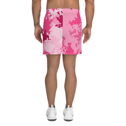 Michigan Upper Peninsula Athletic Shorts (w/ UP USA Flag) | Men's - Pink Camo