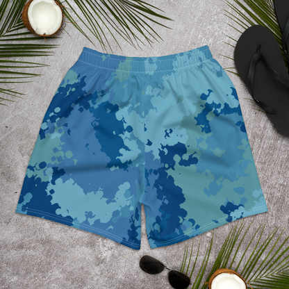 Michigan Upper Peninsula Athletic Shorts (w/ UP USA Flag) | Men's - Great Lakes Camo