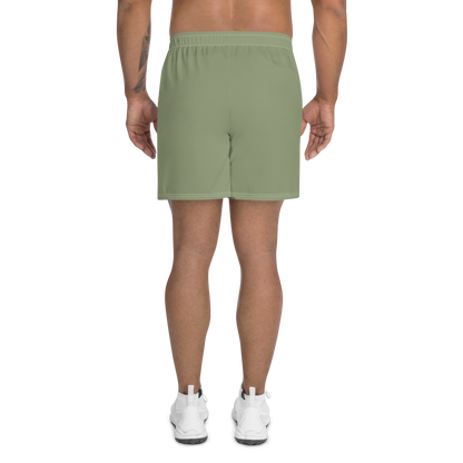 Michigan Upper Peninsula Athletic Shorts (w/ UP USA Flag) | Men's - Beachgrass Green