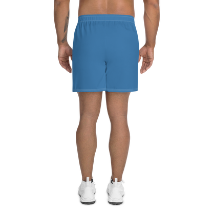 Michigan Upper Peninsula Athletic Shorts (w/ UP USA Flag) | Men's - Lake Superior Blue