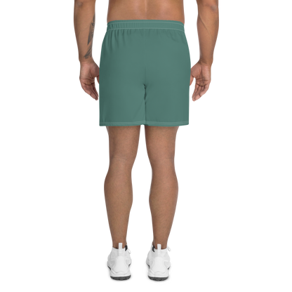 Michigan Upper Peninsula Athletic Shorts (w/ UP USA Flag) | Men's - Copper Green