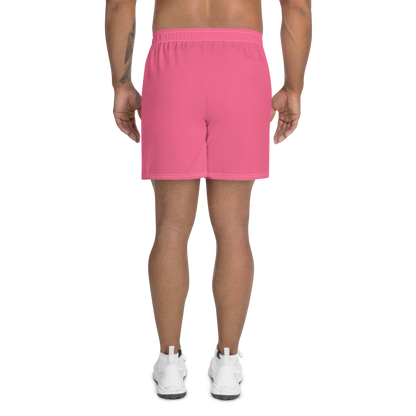 Michigan Upper Peninsula Athletic Shorts (w/ UP USA Flag) | Men's - Rhodochrosite Pink