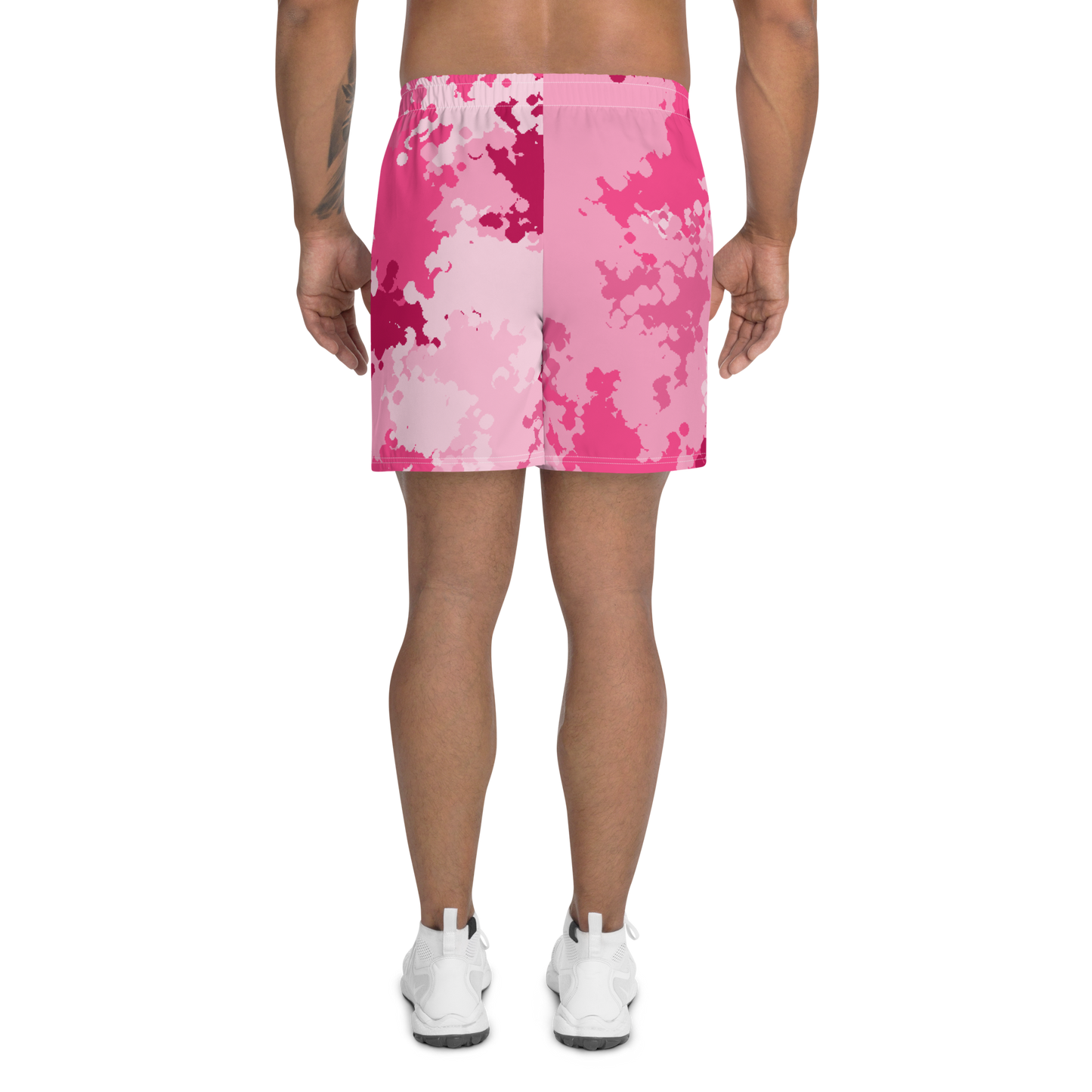 Michigan Upper Peninsula Athletic Shorts (w/ UP USA Flag) | Men's - Pink Camo