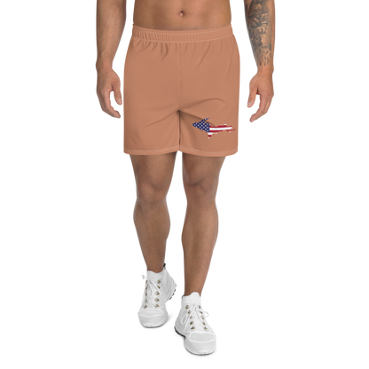 Michigan Upper Peninsula Athletic Shorts (w/ UP USA Outline) | Men's - Copper Color