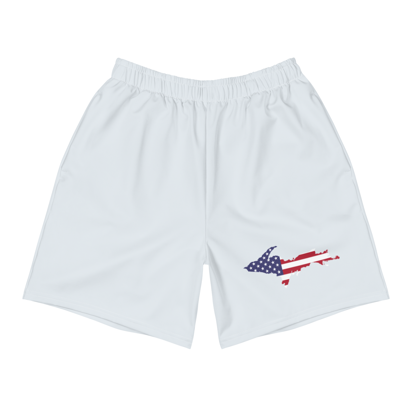 Michigan Upper Peninsula Athletic Shorts (w/ UP USA Outline) | Men's - Gossy White