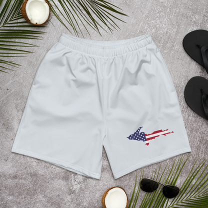 Michigan Upper Peninsula Athletic Shorts (w/ UP USA Outline) | Men's - Gossy White