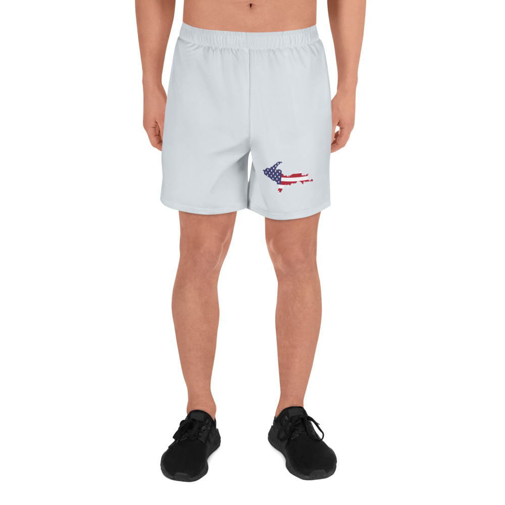 Michigan Upper Peninsula Athletic Shorts (w/ UP USA Outline) | Men's - Gossy White