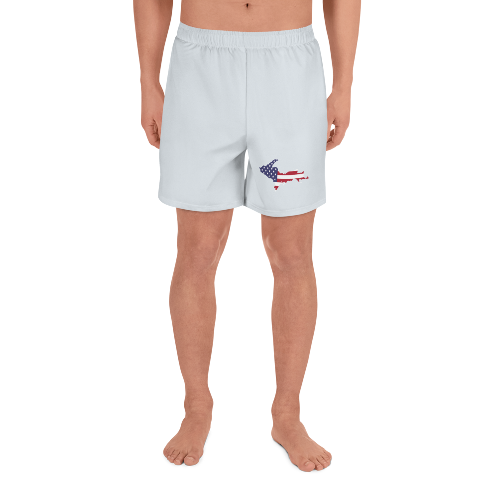 Michigan Upper Peninsula Athletic Shorts (w/ UP USA Outline) | Men's - Gossy White