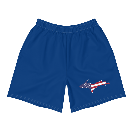 Michigan Upper Peninsula Athletic Shorts (w/ UP USA Flag) | Men's - Dearborn Blue