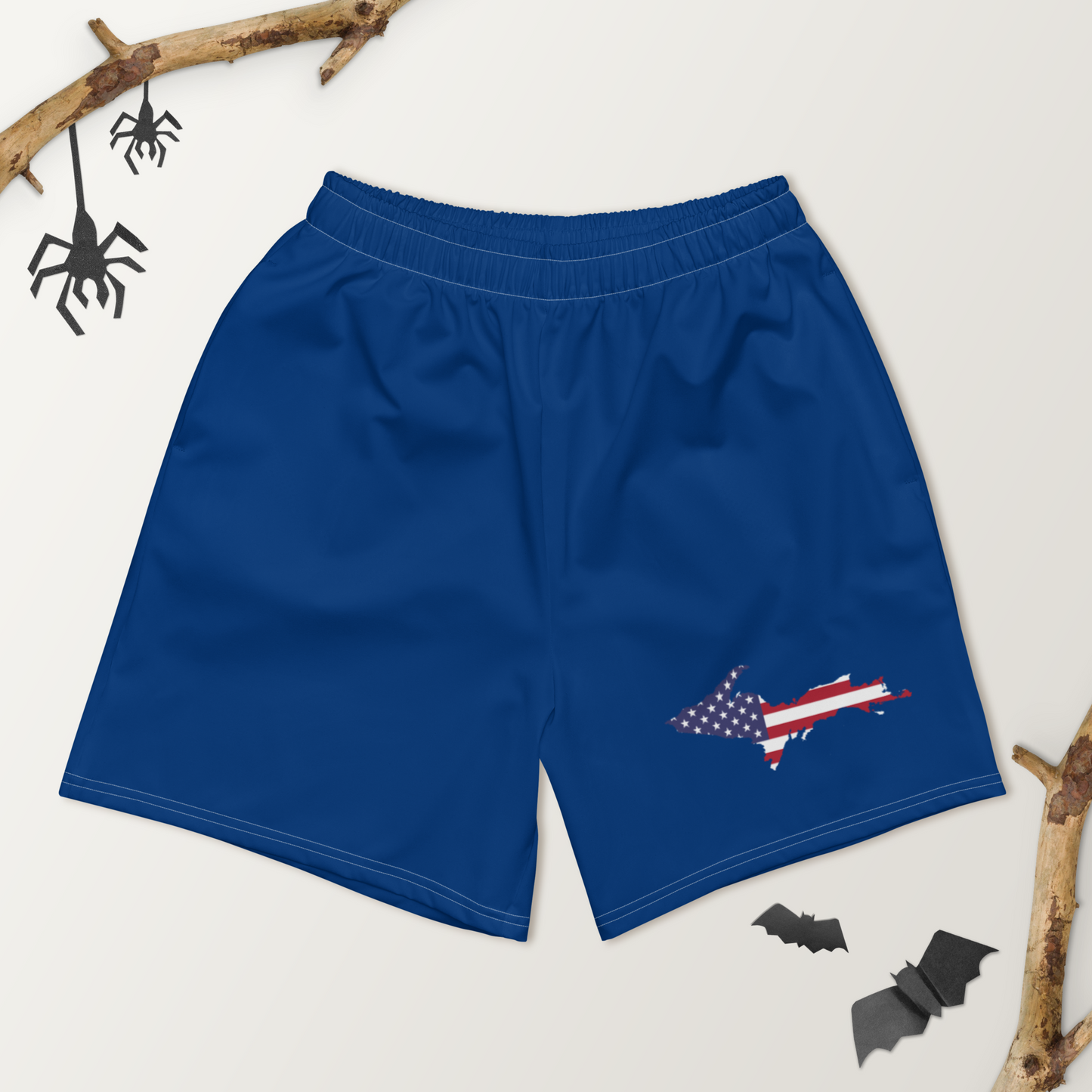 Michigan Upper Peninsula Athletic Shorts (w/ UP USA Flag) | Men's - Dearborn Blue