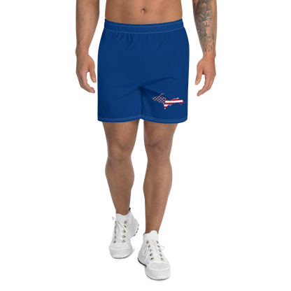 Michigan Upper Peninsula Athletic Shorts (w/ UP USA Flag) | Men's - Dearborn Blue