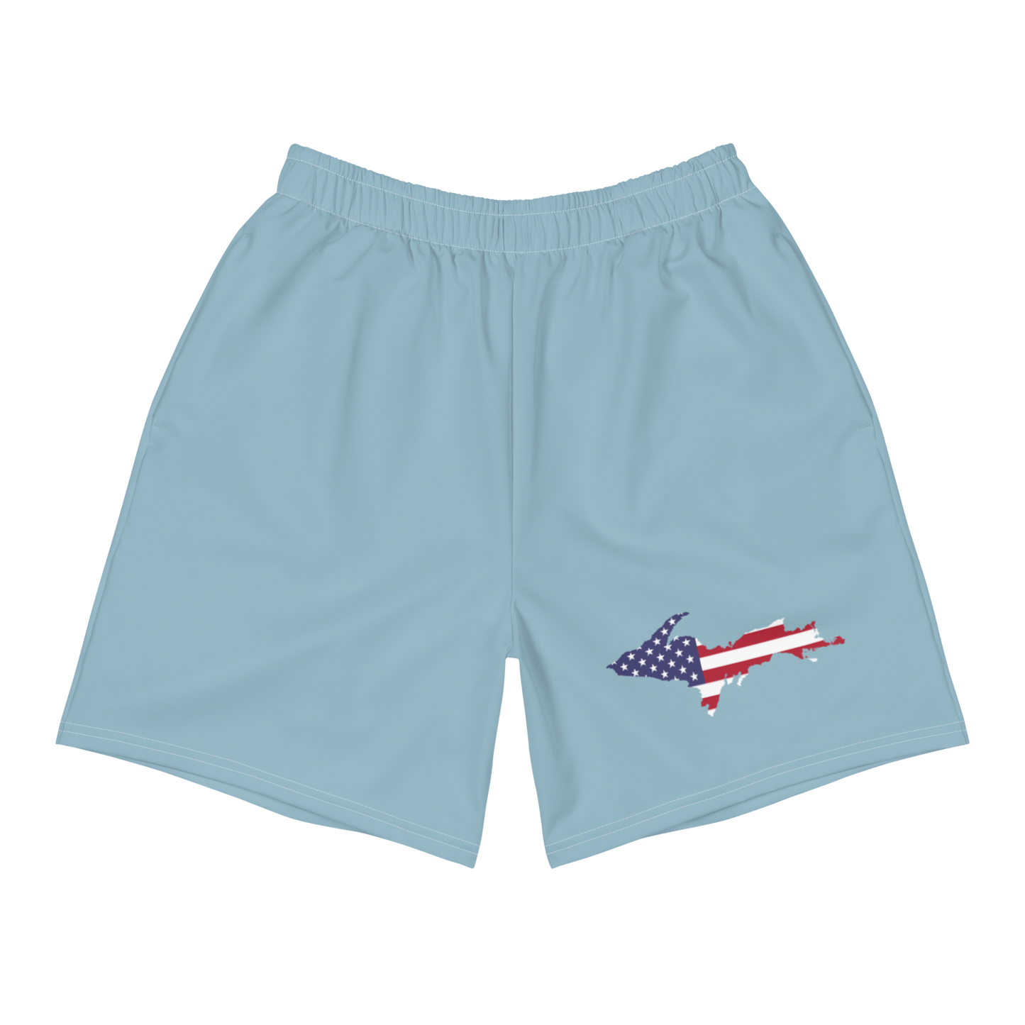 Michigan Upper Peninsula Athletic Shorts (w/ UP USA Flag) | Men's - Opal Blue