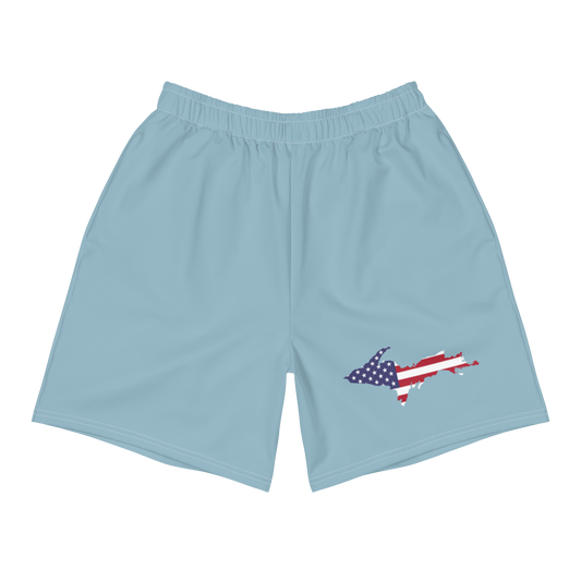 Michigan Upper Peninsula Athletic Shorts (w/ UP USA Flag) | Men's - Opal Blue
