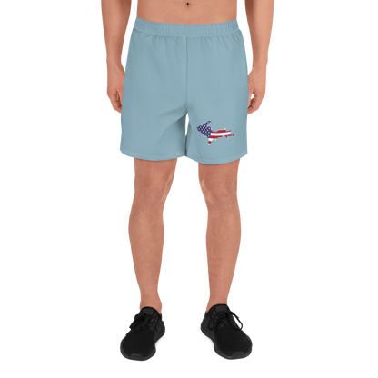 Michigan Upper Peninsula Athletic Shorts (w/ UP USA Flag) | Men's - Opal Blue